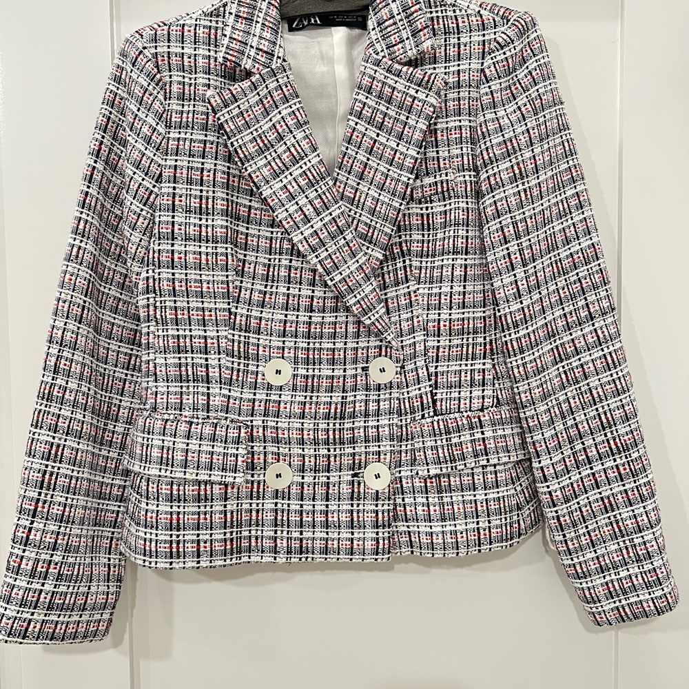Zara Women's double breasted blazer size M